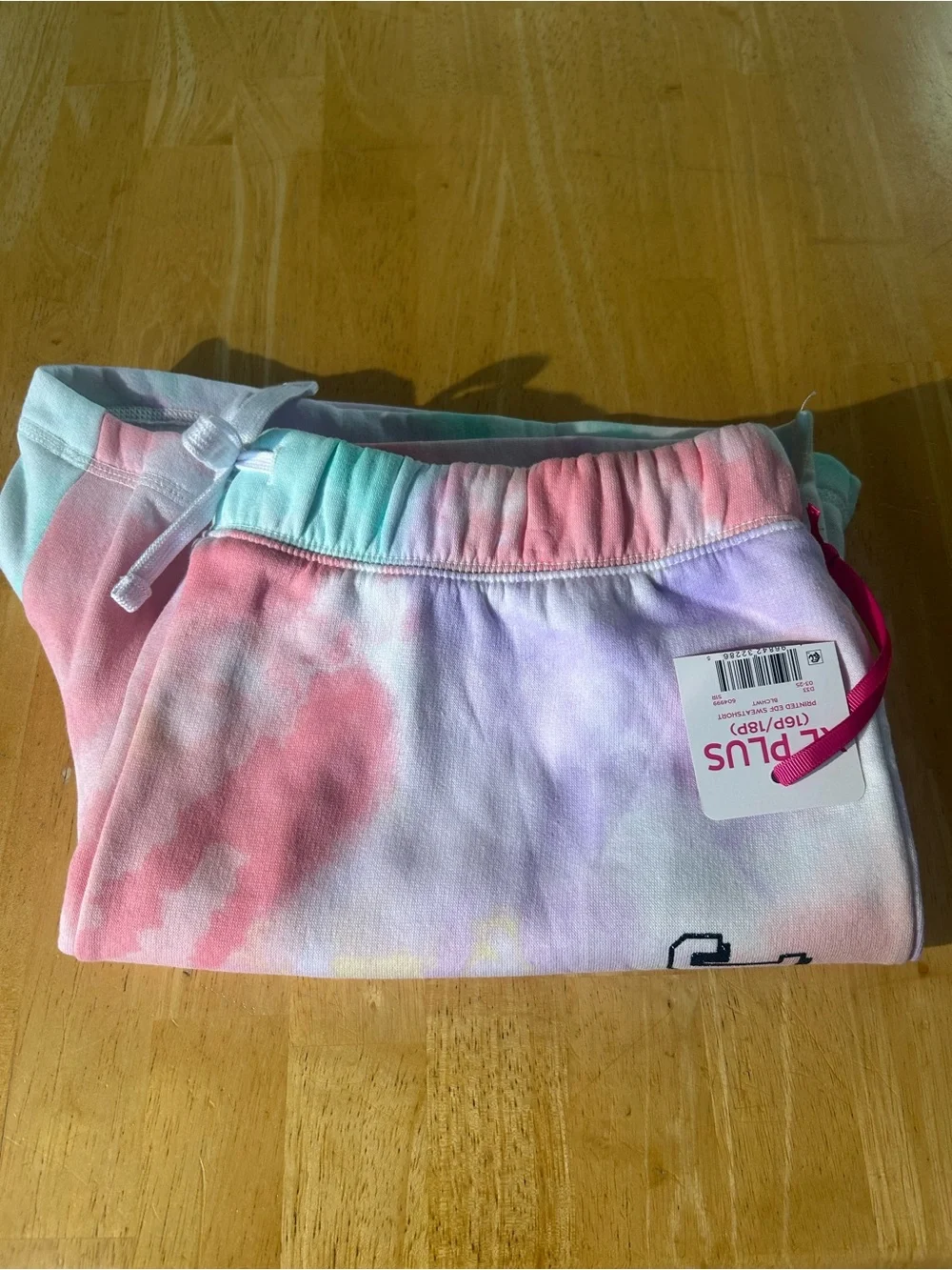 Justice Girls Tie-Dye Shorts - Pink, Mint & Lavender